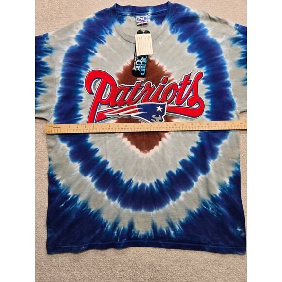 Vintage Liquid Blue New England Patriots Football Tie Dye Men's T-shirt Size XL - Picture 4 of 8